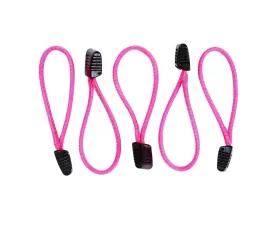 HSP Seats Paracord Zipper Pulls w/ Plastic Grip Pack of 5 Hot Pink